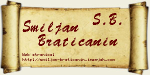 Smiljan Bratičanin vizit kartica